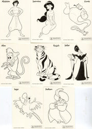 Aladdin Disney Movie Color-In Game Chase Card Set 10 Cards Panini 1993   - TvMovieCards.com