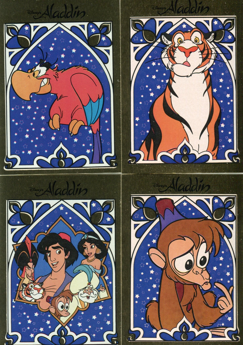 Aladdin Disney Movie Sticker Card Set 10 Sticker Cards Panini 1993   - TvMovieCards.com