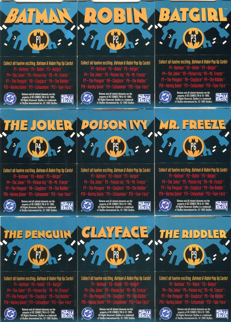 The Adventures of Batman & Robin Pop-Ups Chase Card Set 12 Cards Skybox 1995   - TvMovieCards.com