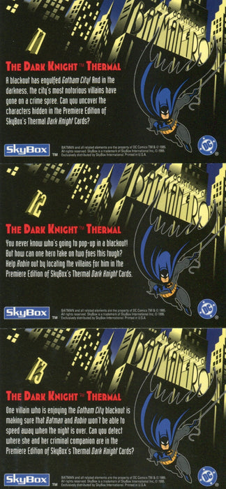 The Adventures of Batman & Robin Dark Knight Thermal Chase Card Set T1 thru T3   - TvMovieCards.com