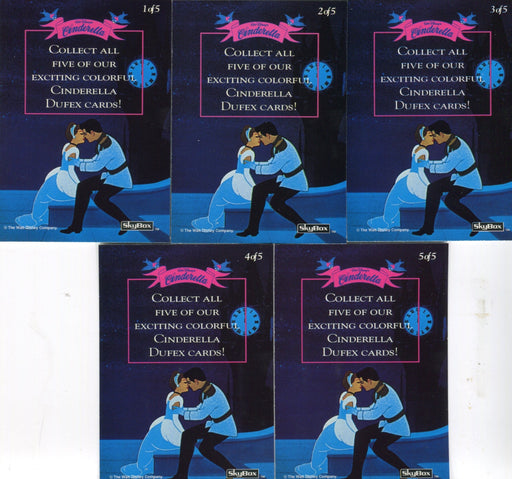 Cinderella Disney Movie Dufex Chase Card Set 5 Cards Skybox 1995 - TvMovieCards.com