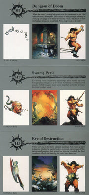 Kelly Ken Fantasy Art Hologram Chase Card Set H1 - H3  FPG 1993   - TvMovieCards.com