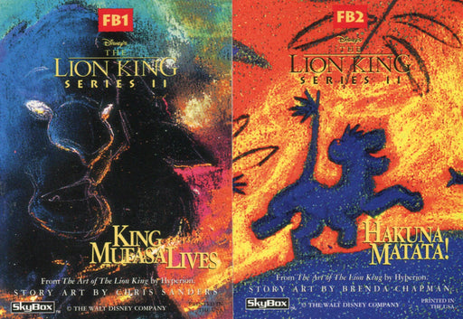 Lion King Disney Movie Series 2 Foil Border Chase Card Set FB1 and FB2 Skybox   - TvMovieCards.com