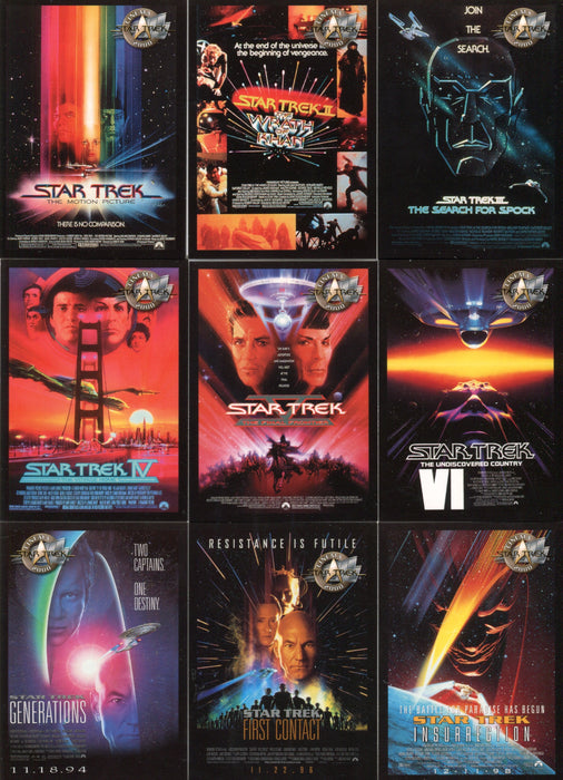 Star Trek Cinema 2000 Movie Posters Chase Card Set P1 thru P9   - TvMovieCards.com