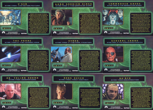 Star Trek Cinema 2000 The Dark Side Chase Card Set 1 of 9 DS thru 9 of 9 DS Skyb - TvMovieCards.com