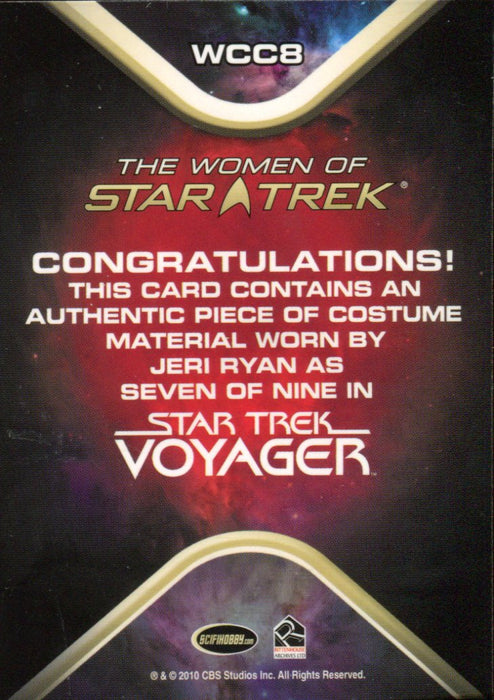 The Women of Star Trek WCC8 Jeri Ryan as Seven of Nine Costume Card 2010   - TvMovieCards.com