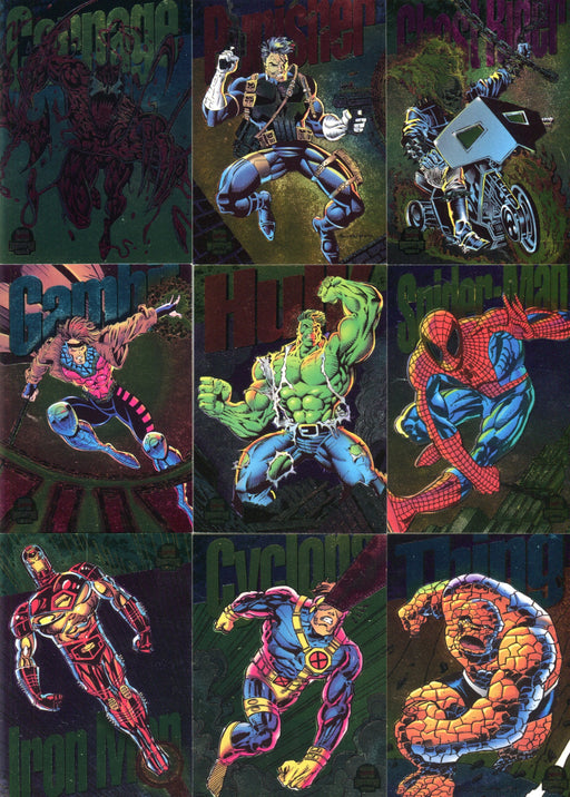 1994 Fleer Marvel Universe Series V Power Blast Chase Card Set 9 Foil Cards   - TvMovieCards.com