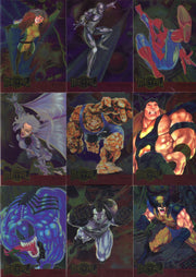 1995 Fleer Marvel Metal Inaugural Metal Blaster Chase Card Set 18 Foil Cards   - TvMovieCards.com