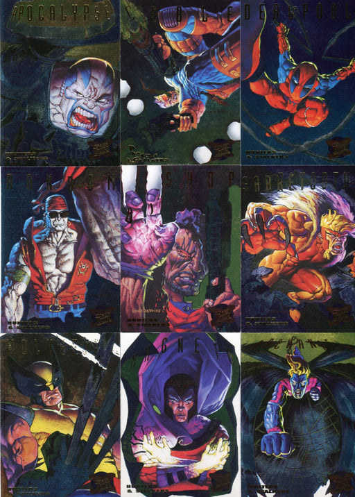 Marvel X-Men 1995 Fleer Ultra Hunters & Stalkers Powerblast Chase Card Set 1 - 9   - TvMovieCards.com