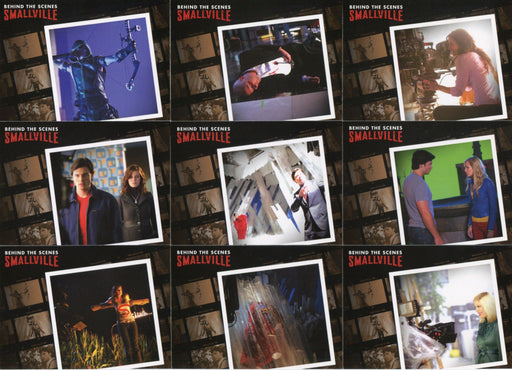 Smallville Seasons 7 - 10 Behind the Scenes Chase Card Set BTS1 thru BTS9   - TvMovieCards.com