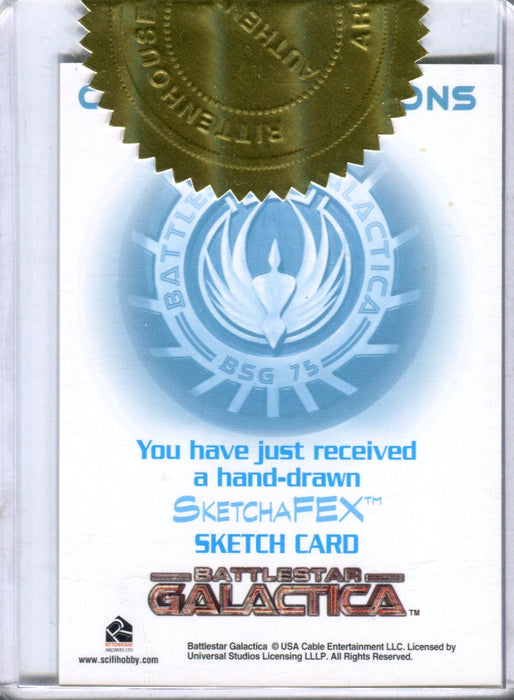 Battlestar Galactica Premiere Edition Sketch Card by Chris Henderson   - TvMovieCards.com