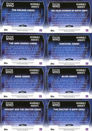Doctor Who 2015 Topps Memorable Moments Chase Card Set MM-1 thru MM-10   - TvMovieCards.com