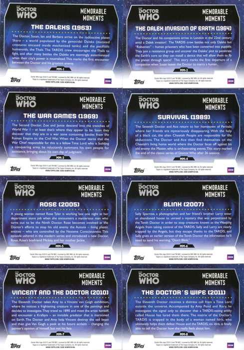 Doctor Who 2015 Topps Memorable Moments Chase Card Set MM-1 thru MM-10   - TvMovieCards.com