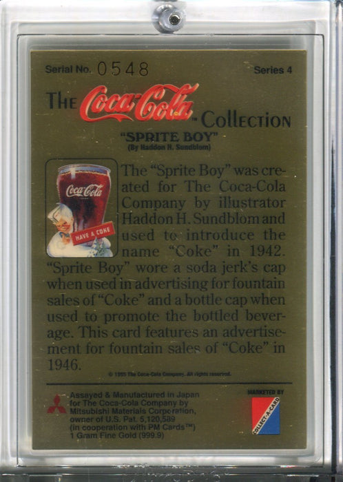 Coca Cola Series 4 Limited Edition Sprite Boy Gold Chase Card #0548   - TvMovieCards.com
