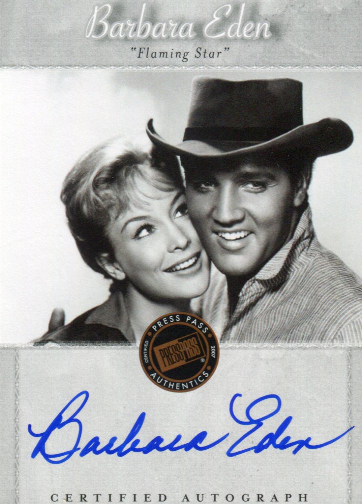 Press Pass Flaming Star Barbara Eden Autograph Card 2007   - TvMovieCards.com