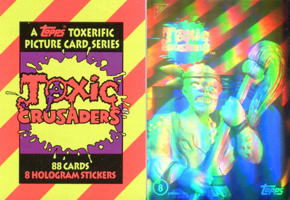 Toxic Crusaders Trading Card Set 88 Cards + 8 Hologram Cards Topps