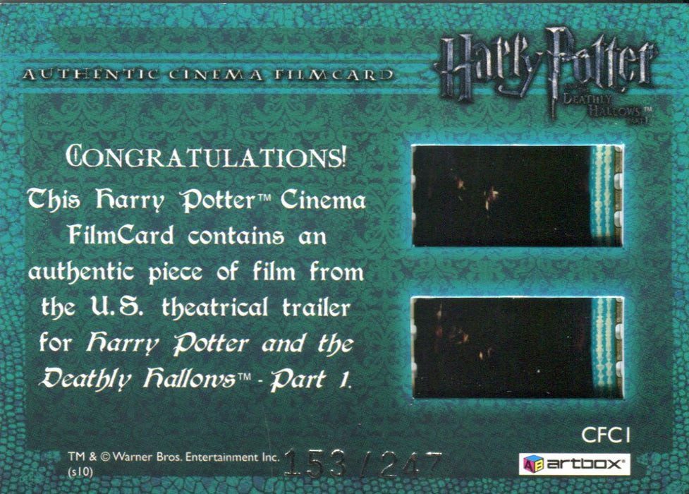 Harry Potter Deathly Hallows 1 Cinema Film Cel Chase Card CFC1 #153/247   - TvMovieCards.com
