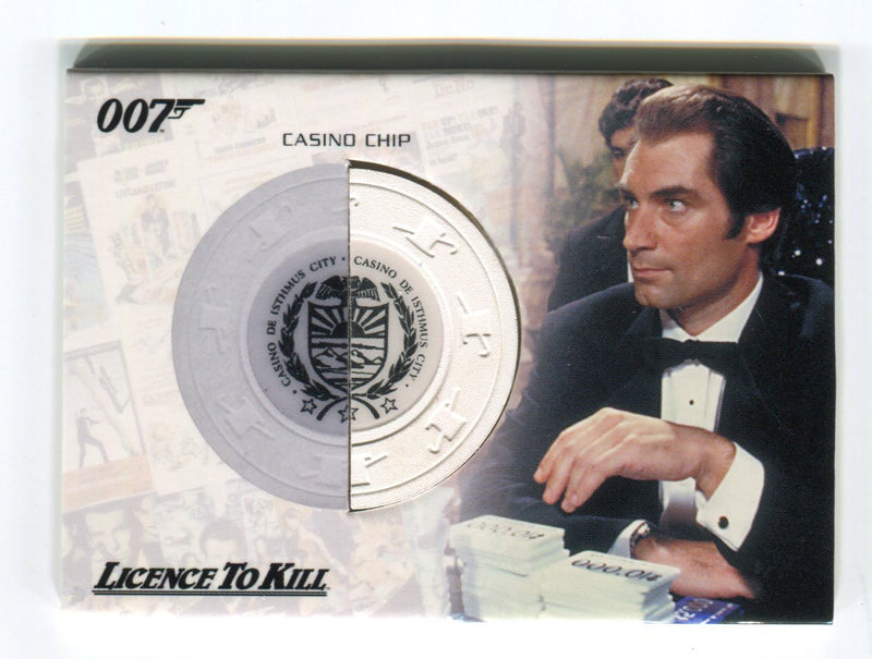 James Bond Complete White Casino Chip (on right) Relic Prop Card RC6   - TvMovieCards.com