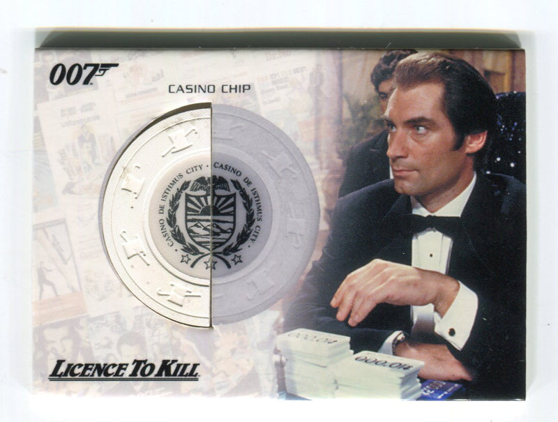 James Bond Complete White Casino Chip (on left) Relic Prop Card RC6   - TvMovieCards.com