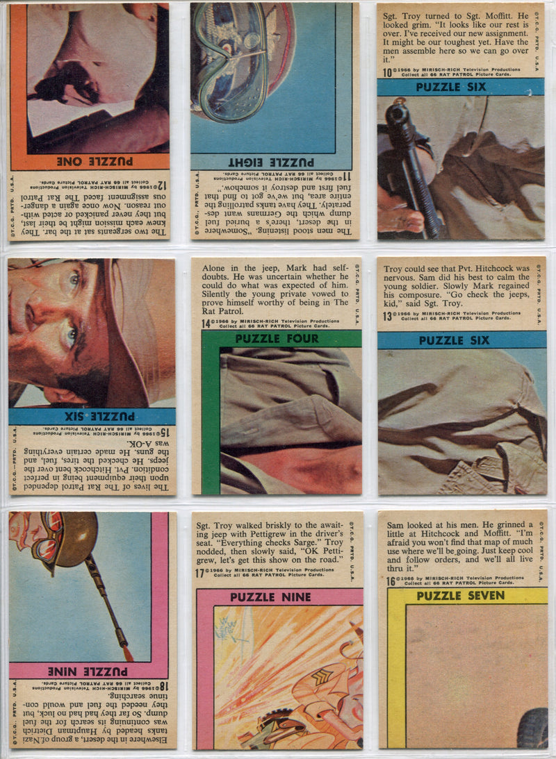 1966 Topps Rat Patrol Full 66 Card Complete Set Near Mint to Mint USA - TvMovieCards.com