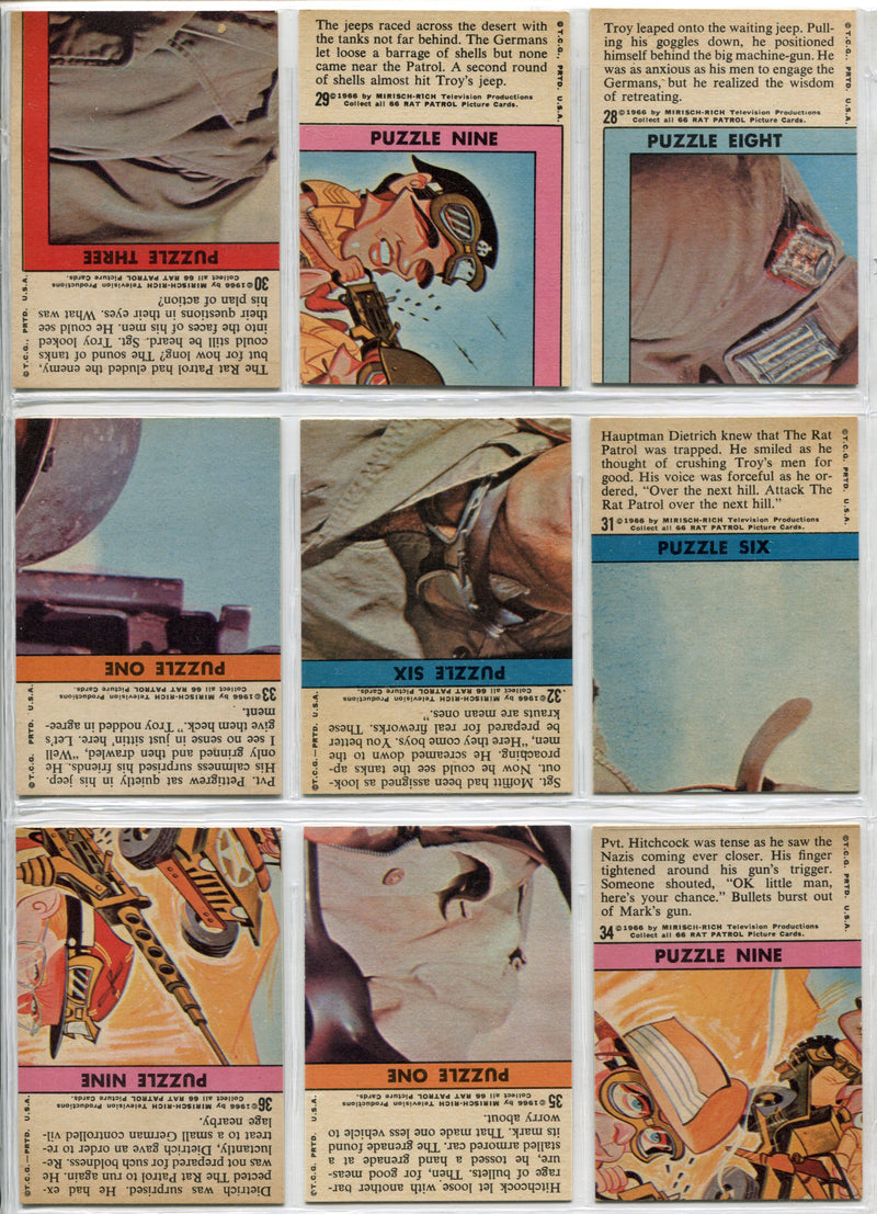 1966 Topps Rat Patrol Full 66 Card Complete Set Near Mint to Mint USA - TvMovieCards.com