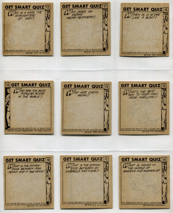 1966 Get Smart TV Show Complete Vintage Trading Card Set 66 Cards Topps   - TvMovieCards.com