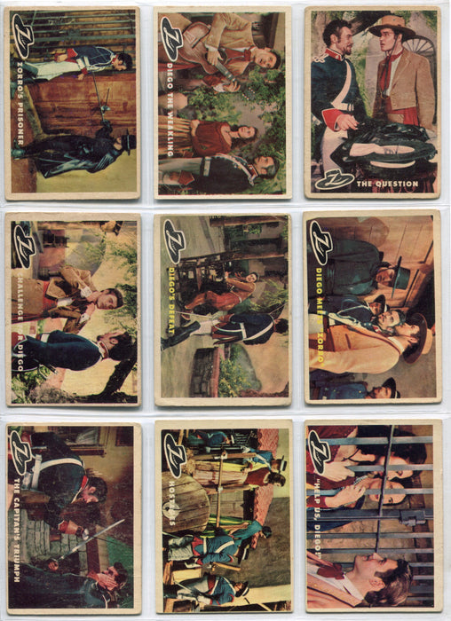 1958 Walt Disney's Zorro Complete Vintage Trading Card Set 88 Cards Topps   - TvMovieCards.com