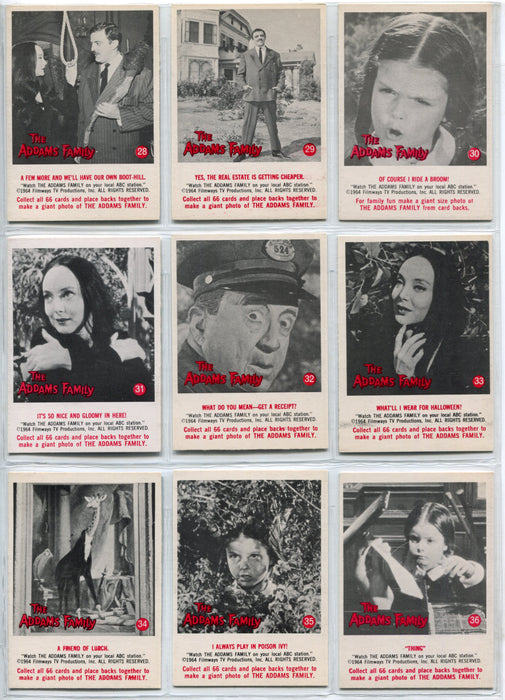 1964 Addams Family TV Show Complete Vintage Trading Card Set 66 Cards Donruss   - TvMovieCards.com