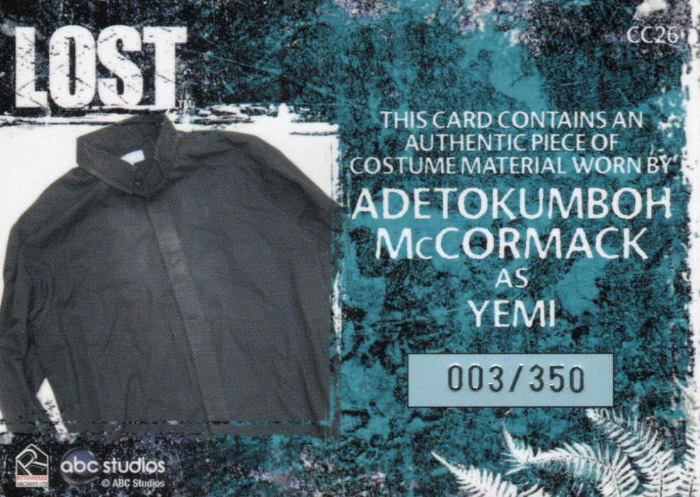 Lost Relics Adetokumboh McCormack as Yemi Relic Costume Card CC26 #003/350   - TvMovieCards.com