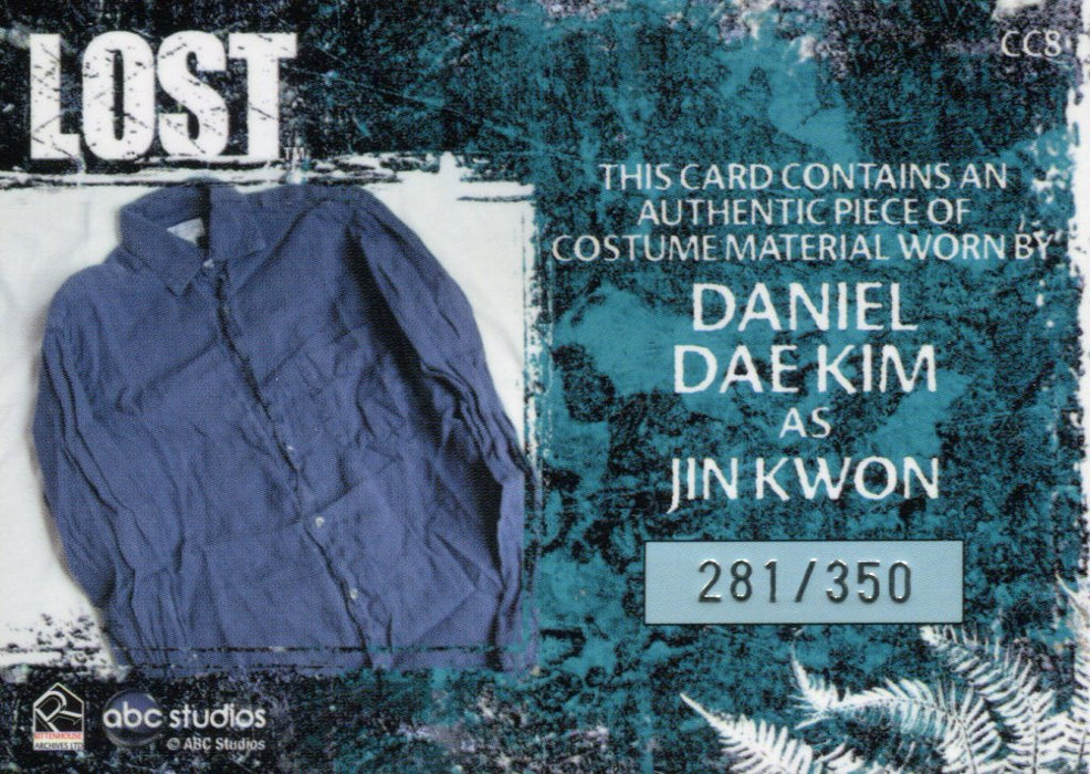 Lost Relics Daniel Dae Kim as Jin Kwon Relic Costume Card CC8 #281/350   - TvMovieCards.com