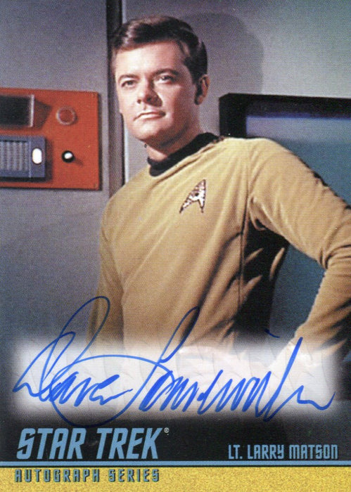 Star Trek TOS 40th Anniversary 2 Dave Somerville Lt. Matson Autograph Card A169   - TvMovieCards.com