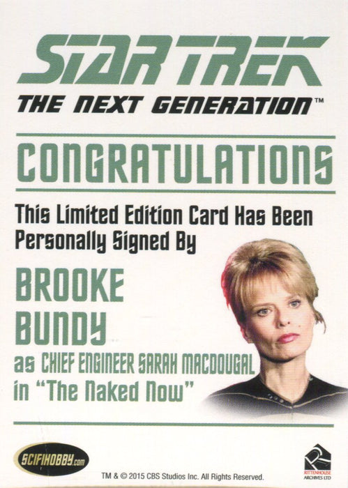 Star Trek TNG Portfolio Prints Autograph Card Brooke Bundy Sarah MacDougal   - TvMovieCards.com