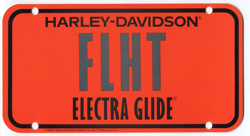 1985 Harley Davidson FLHT Electra Glide Dealer Showroom Display License Plate   - TvMovieCards.com
