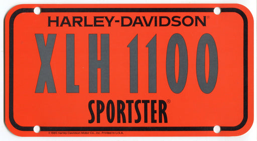 1985 Harley Davidson XLH 1100 Sportster Dealer Showroom Display License Plate   - TvMovieCards.com