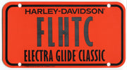 1986 Harley Davidson FLHTC Electra Glide Classic Dealer Showroom License Plate   - TvMovieCards.com