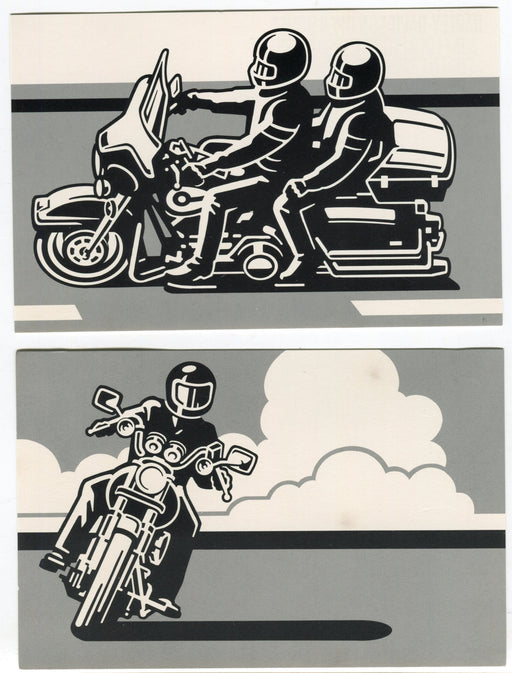 (2) 1986 Harley Davidson "Things Are Different On A Harley" Postcard 4x6   - TvMovieCards.com