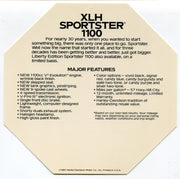 1985 Harley Davidson XLH Sportster 1100 "Stop Pretending" Dealer Hang Tag Displa   - TvMovieCards.com