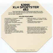 1985 Harley Davidson XLH 883 Sportster "Stop Pretending" Dealer Hang Tag   - TvMovieCards.com