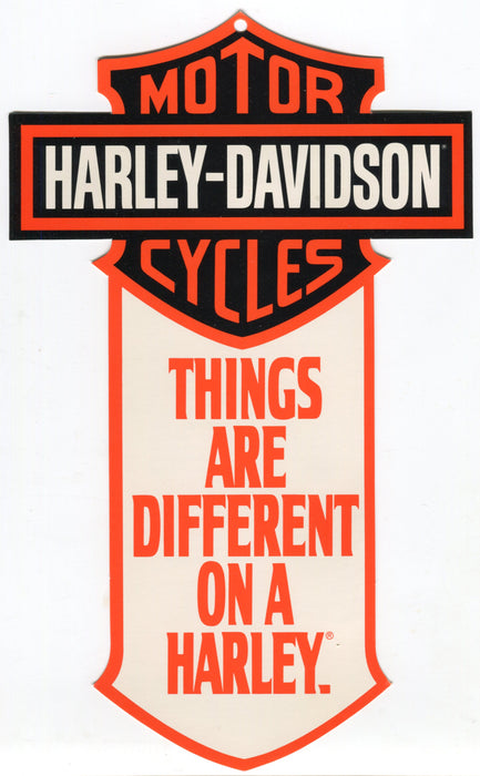 1987 Harley Davidson FLHTC Electra Glide Classic "Things Are Different" Hang Tag   - TvMovieCards.com