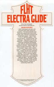 1987 Harley Davidson FLHT Electra Glide "Things Are Different Dealer Hang Tag   - TvMovieCards.com