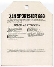 1989 Harley Davidson XLH Sportster 883 "Things Are Different" Dealer Hang Tag   - TvMovieCards.com