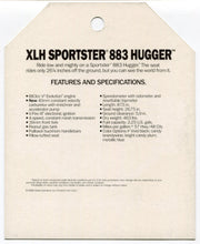 1989 Harley Davidson XLH Sportster 883 Hugger Dealer Hang Tag   - TvMovieCards.com