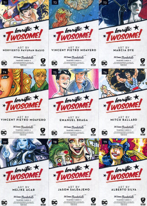 2018 DC Comics Bombshells 2 Terrific Twosome! Chase Card Set T1-T9   - TvMovieCards.com