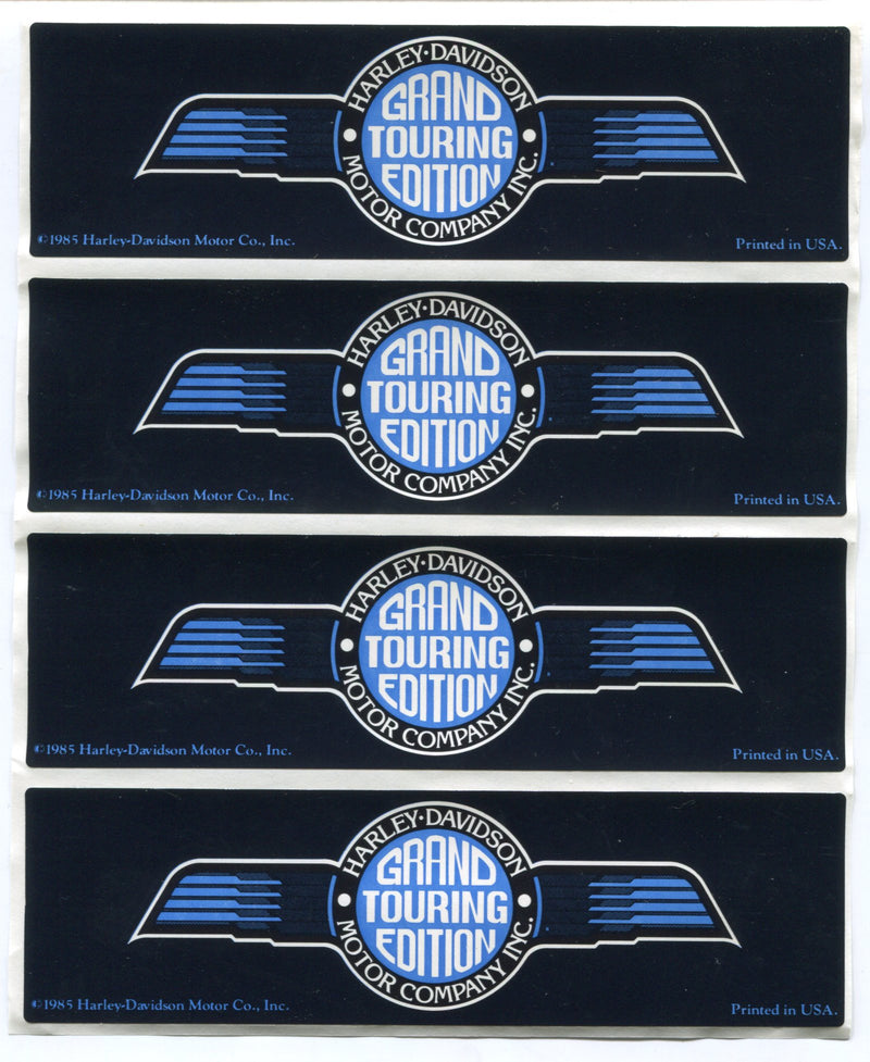 1985 Harley Davidson Dealer Sticker Decal "Grand Touring Edition" NOS Sheet of 4   - TvMovieCards.com
