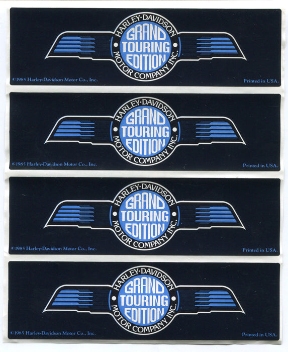 1985 Harley Davidson Dealer Sticker Decal "Grand Touring Edition" NOS Sheet of 4   - TvMovieCards.com