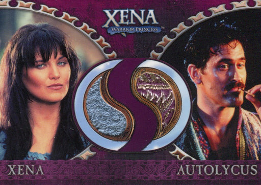 Xena Dangerous Liaisons Xena and Autolycus Double Costume Card DC8   - TvMovieCards.com