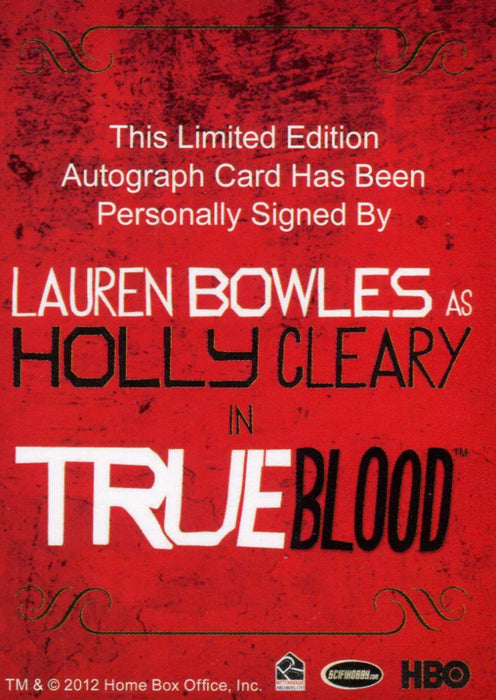 True Blood Archives Lauren Bowles as Holly Cleary Autograph Card   - TvMovieCards.com