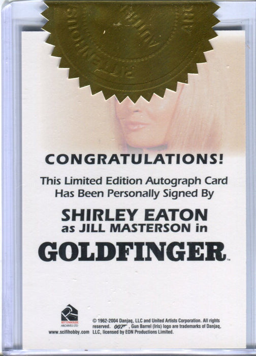 James Bond Quotable UK Exclusive Shirley Eaton Case Topper Autograph Card   - TvMovieCards.com