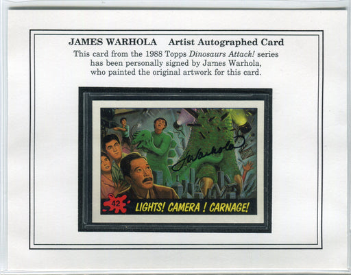 Dinosaurs Attack 1988 Topps Artist James Warhola Autograph Card #42   - TvMovieCards.com