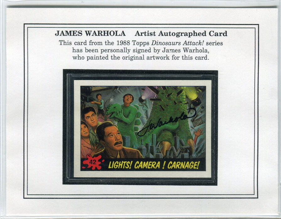 Dinosaurs Attack 1988 Topps Artist James Warhola Autograph Card #42   - TvMovieCards.com